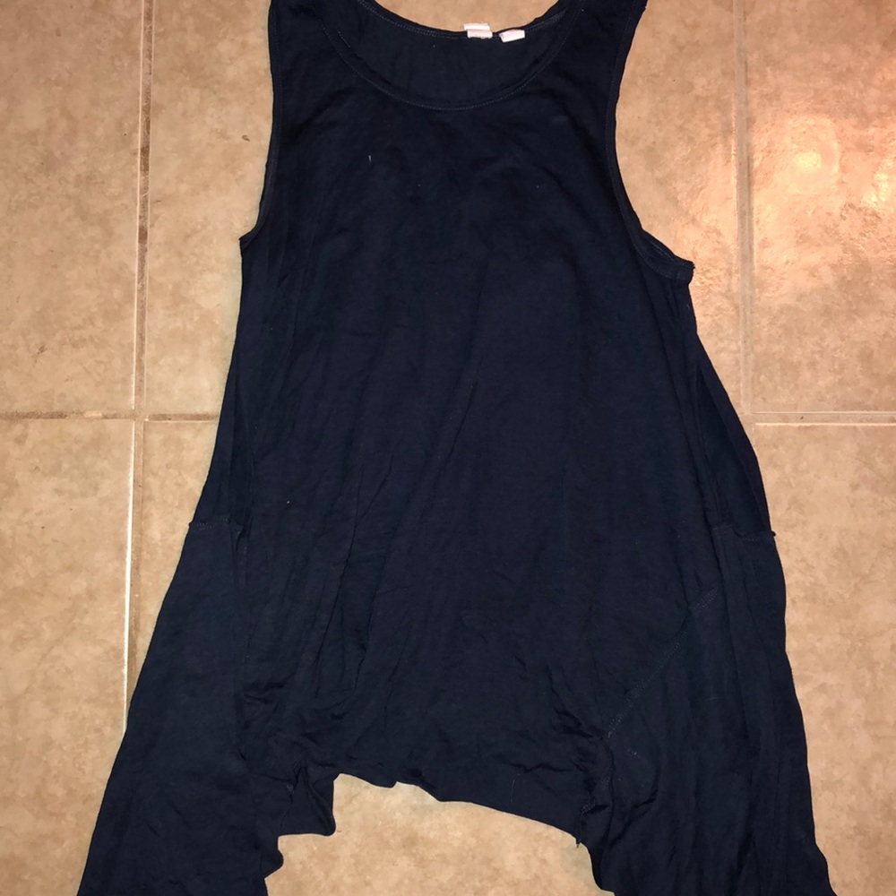 High-Low Navy Tunic